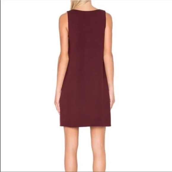 NWOT THEORY Kestel Saxton Sumac Virgin Wool Shift Dress Maroon Size Petite - Picture 2 of 10